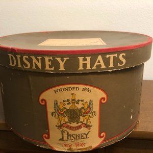 VINTAGE JOHN A. DISNEY MAKER OF HATS NEW YORK  TIMES SQUARE MEN'S  OVAL HAT BOX